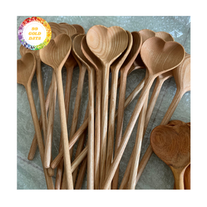 Cuchara de madera de haya, mango largo para mezclar café y té, herramientas de cocina ecológicas, proveedor de Vietnam - Product Image 2