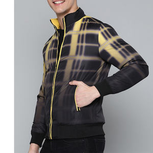 Cortavientos Espesar Flaco Abrigo Bomber Ropa de hombre Chaquetas de béisbol Fibra de poliéster Shell Regular Nueva chaqueta de bombardero de satén - Product Image 6