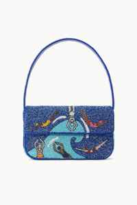 Bolso de mano con cuentas florales tropicales: Bolso fiesta mexicano con cadena cruzada - Product Image 5