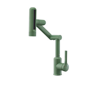 Lanzamiento de nuevo producto, grifo de baño de agua fría giratorio multifuncional, Adecuado para lavabos y bañeras, grifo verde - Product Image 4