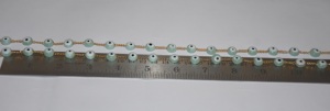 Hermosa Cadena de Rosario con Cuentas de Peridoto Verde de 4mm, Cadena de Cuentas Hecha a Mano con Alambre Chapado en Oro para la Creación de Joyería - Product Image 4