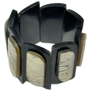 Pulsera de cuerno natural Brazalete de moda de cuerno de búfalo hecho a mano para mujeres y hombres - Product Image 3
