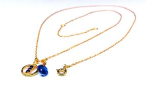 Latest Ladies Wear Long <b>Chain</b> Necklace 925 Sterling <b>Silver</b> Gold Plated Kyanite Gemstones Classic Style Everyday Wear - Product Image 3