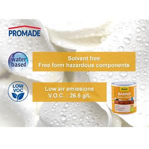 Vernis pour bois d'intérieur à base d'eau OEM, finition satinée transparente, faible odeur, résistant aux rayures, étiquette privée disponible, 750 ml - Product Image 6