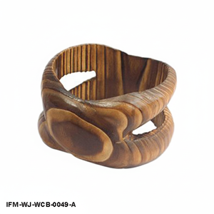 Bracelet en bois naturel fait à la main, bracelet à manchette fendu biologique, bijoux en bois durables pour femmes, cadeau pour elle - Product Image 4