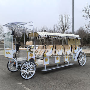 Electric Classic Sightseeing 4-Row 4-Wheel Wedding Royal Horse Carriage para 4-6 personas Nuevo - Product Image 4