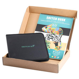 MIKAILAN 50/Set Set Pensil Sketsa Seni Kit Gambar Sketsa Profesional Tas Pensil Kayu dengan 3 Warna Buku Sketsa - Product Image 5