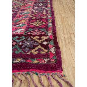 Tapis noué à la main en laine Nuray de style classique, motif géométrique rose et violet, grande taille 9x12 pour la décoration du salon Pae-4526 - Product Image 4