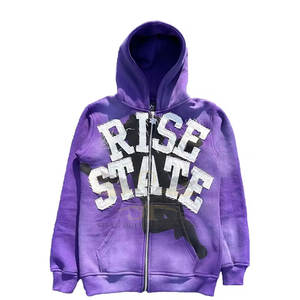 2025 Sudaderas con capucha bordadas de angustia hechas a medida Producto de invierno Sudaderas con capucha de bordado de angustia En stock - Product Image 5