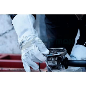 Gants de soudage résistants à la chaleur et aux flammes pour le travail Tig Mig Cuir robuste avec manchette longue pour la protection de l'avant-bras et le confort - Product Image 6