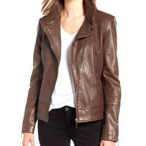 Chaqueta de Invierno de Cuero Genuino para Mujer, Cómoda, Transpirable, Impermeable y Resistente al Viento, Marca Privada, Ropa de Moda - Product Image 4