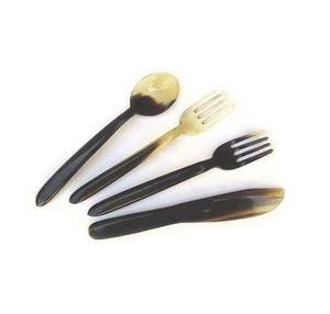 Ensemble de couverts en corne avec Mini thème, outils de décoration pour la maison, meilleure vaisselle, conception de finition personnalisée disponible - Product Image 3