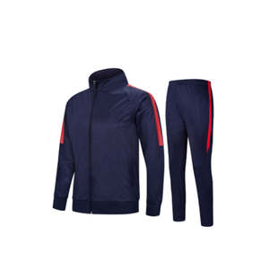 Traje deportivo de entrenamiento personalizado, chándal con bolsillos con cremallera, conjunto de dos piezas de invierno con cremallera completa, chándal para hombre - Product Image 5