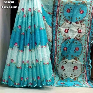 เสื้อโคตาส่าหรีปักลายดอกไม้พร้อมเสื้อผ้าคุณภาพส่งออก - Product Image 1