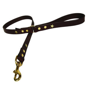 Best-Selling Luxury <b>Long</b> Leather Dog Leash Strong Collar Customized Pet <b>Lead</b> Rivet Decoration for German Shepherds Wholesale - Product Image 4