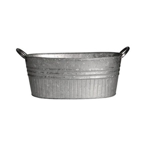 Macetero de estaño galvanizado, cubo de Metal para decoración de pared de Casa de Campo, macetero para suelo, decoración de flores para interior y hogar - Product Image 4