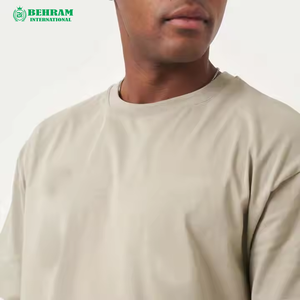 Men's Classic Oversized T-<b>Shirt</b> <b>100</b>% <b>Polyester</b> Jersey Medium Weight Ribbed Neck Short Sleeves Regular Fit Breathable Quick Dry - Product Image 5