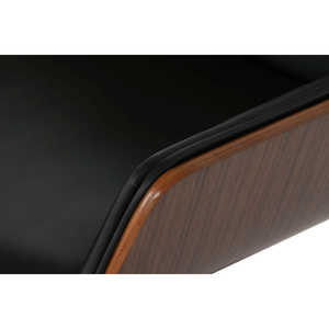 Silla Ergonómica ESPRIT para Oficina en Casa, Contemporánea, con Altura Ajustable y Reposacabezas, para Taller, Hospital, Escuela, en Madera Contrachapada Negra, Espuma y Hierro - Product Image 3