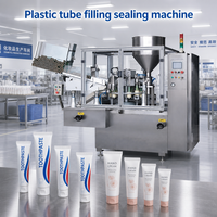 Machine de remplissage et de scellage de tubes, tubes en aluminium, plastique, PE, machine d'emballage automatique de dentifrice, personnalisable en usine