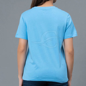 T-shirt femme avec logo personnalisé, meilleur prix, couleur personnalisée, fabriqué au Pakistan - Product Image 3