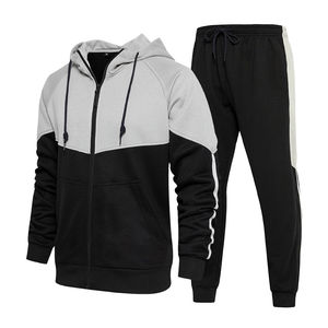 Chándal, 100% algodón Ropa deportiva en blanco Gimnasio Fitness Conjuntos Traje informal Chándal Hombres 2 piezas Jogger Conjuntos Precio bajo Servicio OEM - Product Image 1