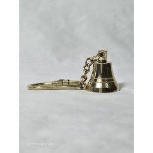 Llavero de Mosquetón con Campana de Latón Vintage, Amuleto Náutico Clásico de Madera y Metal para Llaves - Product Image 3