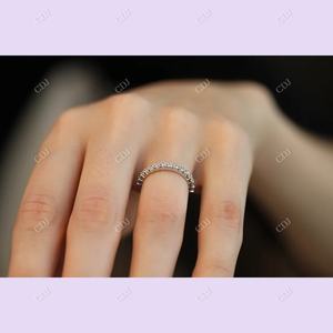 Nouveauté 2024 coupe classique 0.45CTW Moissanite alliance en or 18 carats prix de gros pour le vendeur bijoux en diamant certifiés GRA - Product Image 3