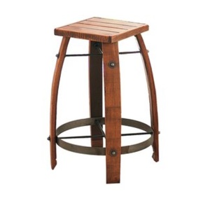Taburete decorativo de metal para decoración de muebles de bar de hotel para el hogar, taburete de asiento decorativo con acabado negro superior de madera - Product Image 5