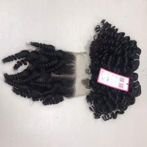 Crépus Bouclés Armure Vierge Vietnamien Remy Cheveux Bundles Non Transformés Brut Cuticule Cheveux Alignés HD Dentelle Vagues Extensions de Cheveux Humains - Product Image 6