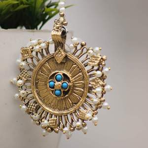 SAT RANGI COINS AFGHAN JEWELRY EARRING for WOMENS JEWELRY SET IS EQUIPPED WITH VIBRANT COLOURS LONG CHAIN WITH BEAUTIFUL COINS - Product Image 5