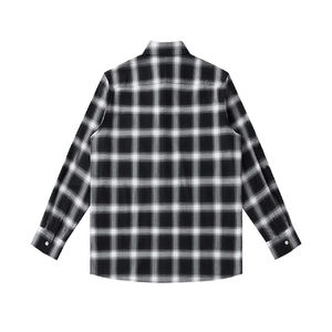 Wholesale <b>Men's</b> Autumn Outerwear Casual Long Sleeve Plaid Washed 100% Cotton Shirt Bulk Loose Flannel <b>Jackets</b> Eco-Friendly - Product Image 5