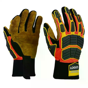 Vente chaude XL Premium Qualité En Cuir Synthétique Gants Mécaniques Anti-Choc Impact Sécurité Gants De Travail Doublure En Nylon Raisonnable - Product Image 1