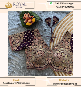 Magnifique collection de blouses prêtes à porter de style Sabyasachi avec de lourds travaux de diamants pour les mariées - Product Image 2