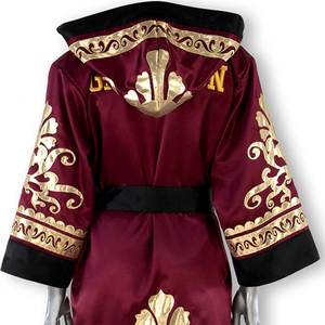 ชุดชกมวยผ้าซาตินมีฮู้ดเสื้อคลุมศิลปะการต่อสู้สำหรับเด็กและผู้ใหญ่ชุดวงแหวนสไตล์ปากีสถานใส่ได้พอดี - Product Image 5