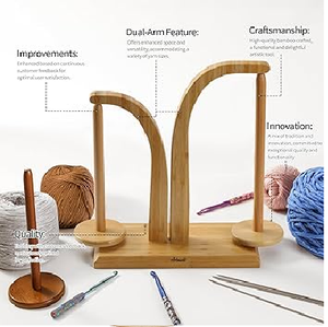 Precio de fábrica al por mayor, exportador indio, soporte de hilo de madera, accesorios de ganchillo, soporte de carrete, herramientas de costura tejidas a mano disponibles - Product Image 2