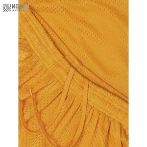 Pantalones Cortos Deportivos de Malla Gruesa para Hombre, Estilo Vintage Desgastado con Lavado Ácido, Estilo Urbano para Correr con Aspecto Deslavado al Sol - Product Image 4