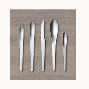 Elegant Handmade Stainless Steel Cutlery <b>Sets</b> Long Rectangular Handle Indian Manufacturer's Wedding Cutlery Silver Nickel Long - Product Image 3