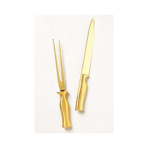 Fourchette en acier inoxydable martelé écologique pour salade de fruits avec conception polie en cuivre cuillère à fourchette en acier inoxydable or rose - Product Image 4