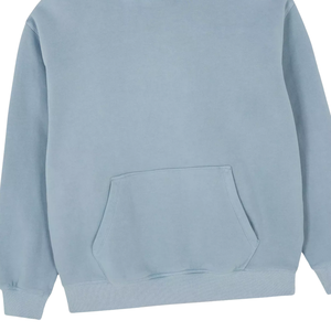 Sudadera con capucha azul claro para hombre, sudadera lisa, jersey con capucha de lana de algodón suave, ropa de calle, sudaderas informales cálidas de moda de invierno - Product Image 6