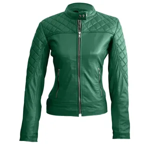 Vente en gros de vestes en cuir grande taille pour femme Automne et hiver Vêtements de moto pour femme - Product Image 1