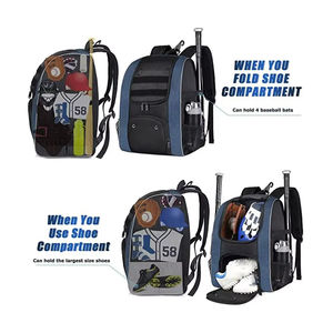 Sac à dos de sport pour baseball et softball, idéal pour l'extérieur, personnalisable, vente en gros, haute qualité, nylon, séchage rapide, respirant, confortable - Product Image 2
