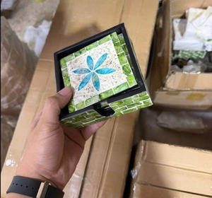 ที่รองแก้วฝังมุกหรูหรา สำหรับตกแต่งบ้านและเป็นของขวัญ - Product Image 3