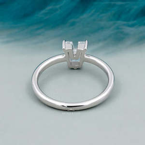Bague en diamant en forme de V, bagues de fiançailles géométriques avec diamants créés en laboratoire - Product Image 4
