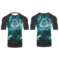 Rashguard pour hommes de haute qualité, sur mesure, de qualité professionnelle, anti-UV, en polyester et élasthanne, impression de logo personnalisé, pour tous les sports