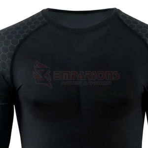Haute qualité hommes MMA Rash Guard Fitness Wear respirant à manches courtes prix de gros - Product Image 5