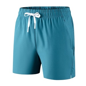 Pantalones cortos para correr de doble capa para gimnasio para hombre, bolsillos con cremallera, ropa de entrenamiento físico de larga duración, patrón sólido, verano, adecuado para mediados de 6XL - Product Image 3