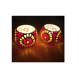 Support de lumière en T, décoration classique, mosaïque, bougies à thème, vente en gros, bougie colorée bon marché, divers modèles - Product Image 4