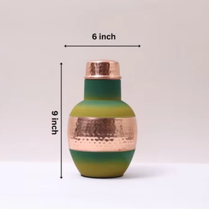 เหยือกน้ำทองแดงบริสุทธิ์พร้อมอายุรเวทดีไซน์เนอร์สำหรับห้องนอนมีประโยชน์ต่อสุขภาพมีหลายขนาดให้เลือกสำหรับเก็บน้ำภาชนะพลาสติกสำหรับดื่ม - Product Image 1