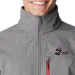 แจ็กเก็ตผ้านิ่มสำหรับผู้ชายผ้าไนล่อนเนื้อนุ่มใส่สบายทันสมัยมีโลโก้ด้านหน้าสำหรับผู้ใหญ่ - Product Image 6