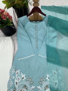 Nueva colección de diseñador en Heavy Georgette kurta-Bottom y Dupatta Set completamente cosido listo para usar - Product Image 4